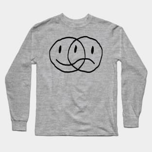 HAPPY N SAD BLACK Long Sleeve T-Shirt